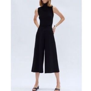 Ponte Wide-Leg Cropped Pant